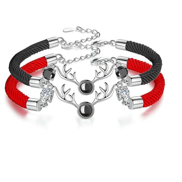 

2020 European and American popular designer couple men and women projection jewelry gift bracelet