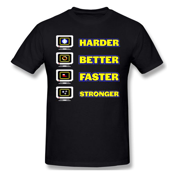 

harder, better, faster, stronger t shirts summer short sleeve cotton sonic the hedgehog t-shirt hipster ofertas tshirt