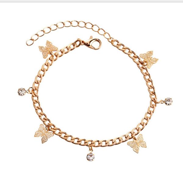 

crystal butterfly bracelets for women cz zircon wedding bracelet bangle punk vintage charm chain female jewelry gifts, Black