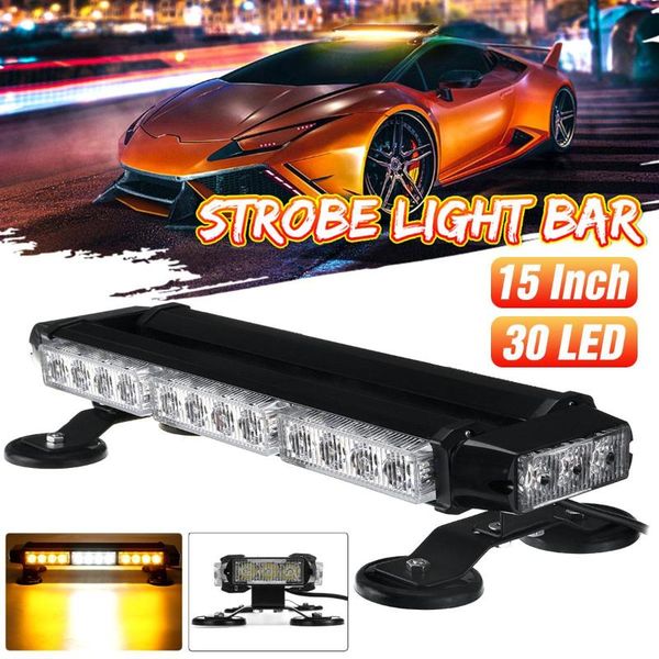 

новый 15" 20" 24" 28" amber led автовозы крыши аварийное предупреждение beacon strobe flash light bar magnetic 7 режимов 12v водонепроницаем