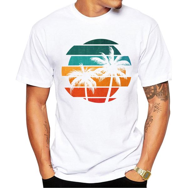 

teehub 2019 fashion tropical island design men t-shirt short sleeve geometric tree printed tshirts casual summer tees