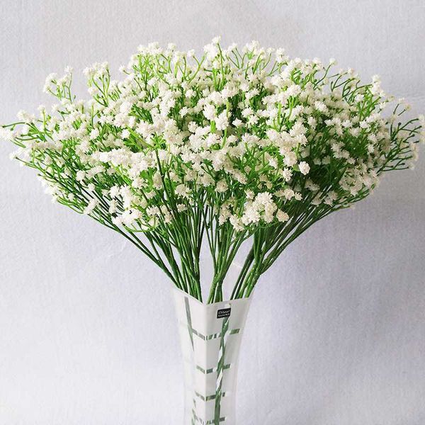 

diy artificial flower branch baby's breath flower gypsophila fake silicone plant for wedding home l party decorations