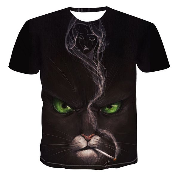

graphic wolf 3d print shirts anime horror plus size men clothing