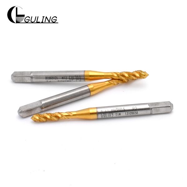 

guling hss-e spiral fluted taps with tin coating thread metric machine tap m1~m24