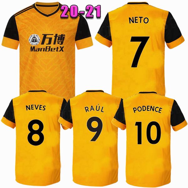 

2019 2020 2021 podence wolves soccer jerseys adama neves raul 20 21 wolverhampton wanderers doherty shirt men + kids football kit, Black;yellow
