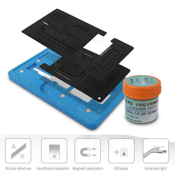 

sunshine ss-032 middle-level motherboard tin plant suit fixture platform + special solder paste for x xs xsmax xr