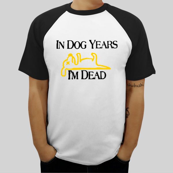 

men tee shirt homme pattern t-shirt new fashion shubuzhi brand tees in dog years im dead fitted cotton-poly t-shirt