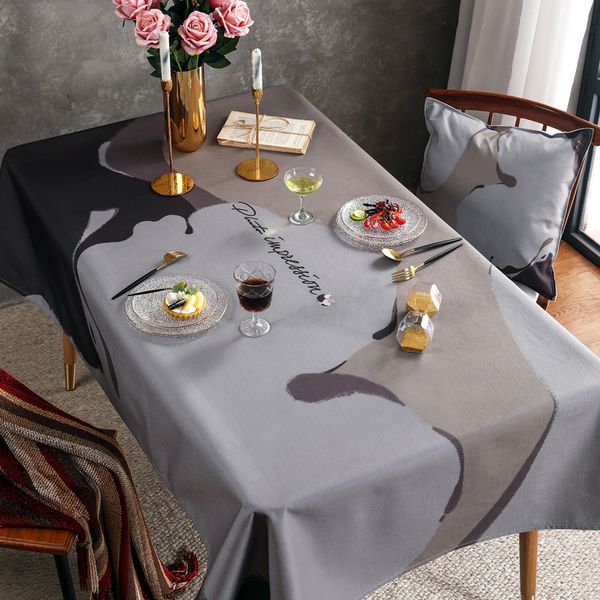 

kitchen tablecloth oilproof rectangle waterproof modern table cover large royal blue decoration mantel mesa table cloth eb50zb