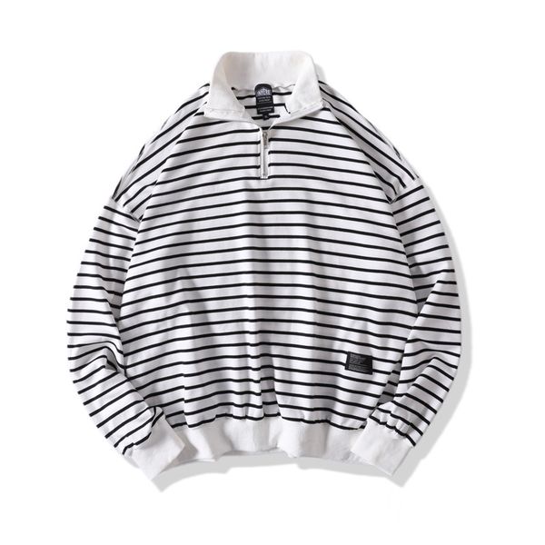 

high collar striped casual fashion style kg-65, Black