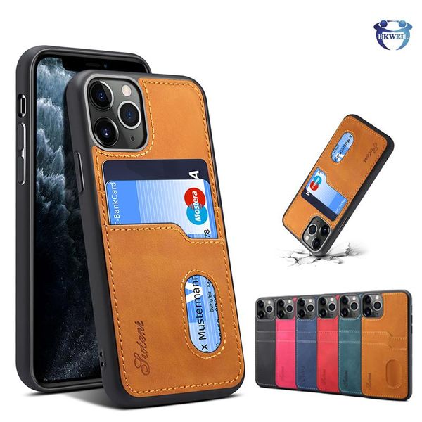 

cgjxspu tpu phone case for iphone shockproof leather cases cover with card pocket for iphone 11 rpo max
