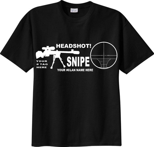 

t-shirt cecchino headspersonalizzata con nome o tuo nome mmo fps