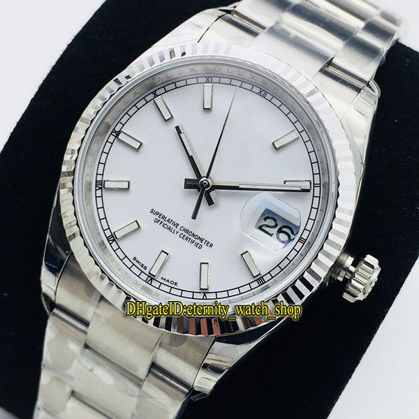 

v2 upgrade version ewf datejust 36m 116234 116233 cal.3235 automatic 126234 mens watch white dial sapphire 316l steel case lovers watches, Slivery;brown