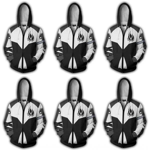 

аниме 3d красный, белый, черный, желтый печатание blake белладонна кардиган с капюшоном спорта cos аниме 3d красный, белый, черный, желтый п, Black