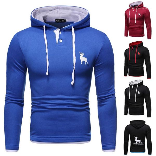 

fashion hooded active mens pullover hoodies designer solid color printed sweatershirt mens, Black