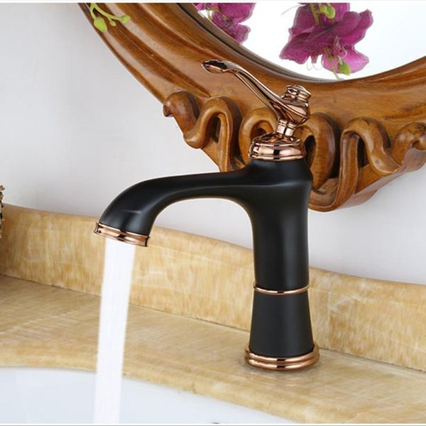 

Basin Faucet Bathroom Torneira Para Banheiro Black ORB Oil Rubbed Bronze Faucet Basin Taps Deck Mounted Grifo Lavabo 2403RM