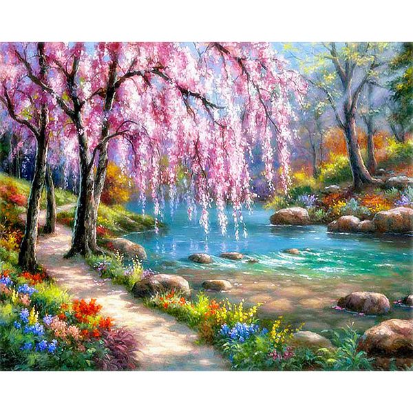 

5d diamond painting landscape cross stitch full diamond embroidery diy scenery mosaic picture rhinestone home decor