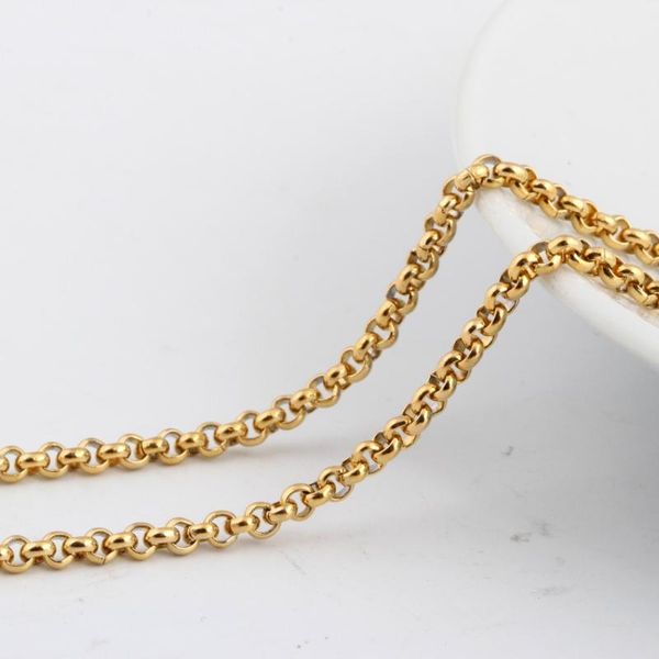 

wholesale price 45-55cm 3 mm twisted chains necklaces gold-color satinless steel jewelry necklaces for pendants, Silver