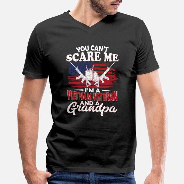 

you can't scare me vietnam verteran and a grandpa t shirt men customize 100% cotton euro size s-3xl pattern loose basic summer style sh