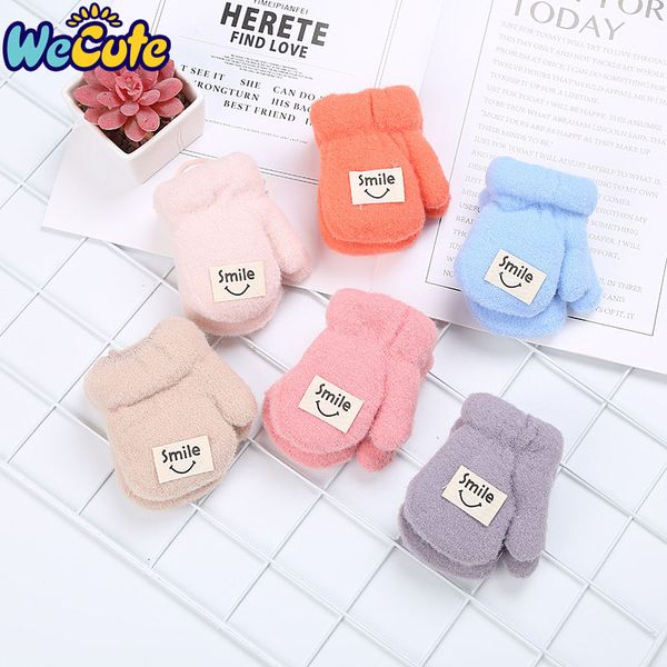 

wecute newborn baby mittens for 0-12months double thick anti-scratch warm gloves with lanyard kids baby gloves for newborns, Slivery;white