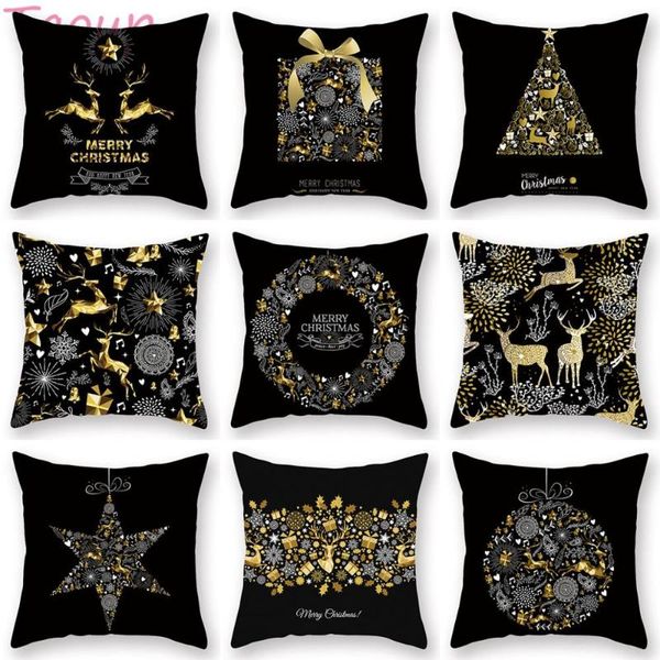 

taoup gold christmas elk deer merry christmas pillowcase xmas decor for home decor for ornaments xmas noel santa claus