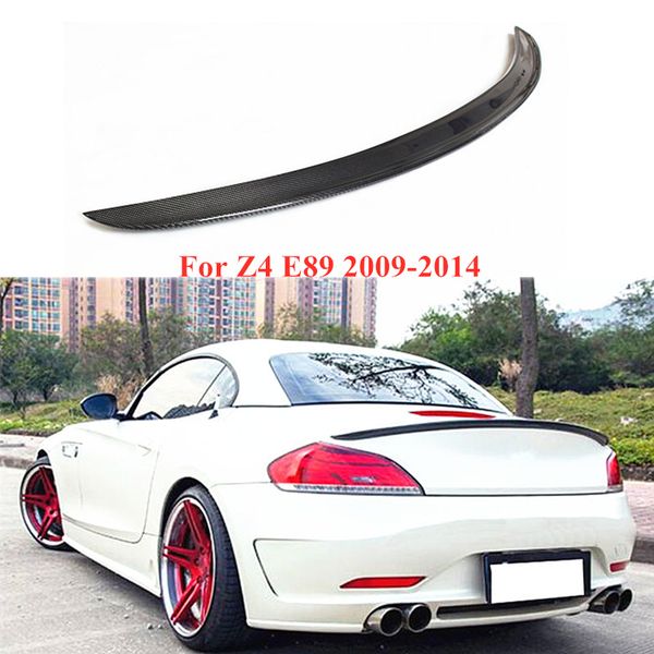 

1 piece real carbon fiber spoilers of cars fit for b m w z4 e89 2009-2014 3d style car accessories trunk spoiler