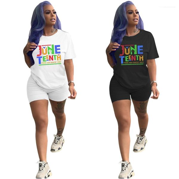 

одежда женщина двухкусочный outfit лето с коротким рукавом шорты комплект письмо печать женская дизайнерская костюмы женский, Gray