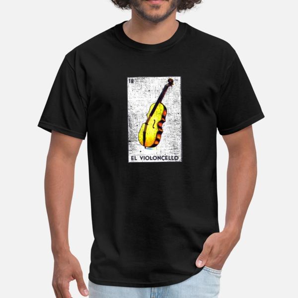 

el виолончель мексиканский loteria bingo card t shirt men anti-wrinkle tee shirt плюс размер 3xl прохладный anti-wrinkle мода весна холодный