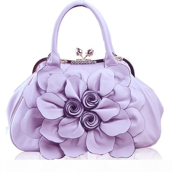 

designer-lwholesale rose flower hand bags fashion bags portable female korean leisure fashionista sweet fashion handbag bags ing