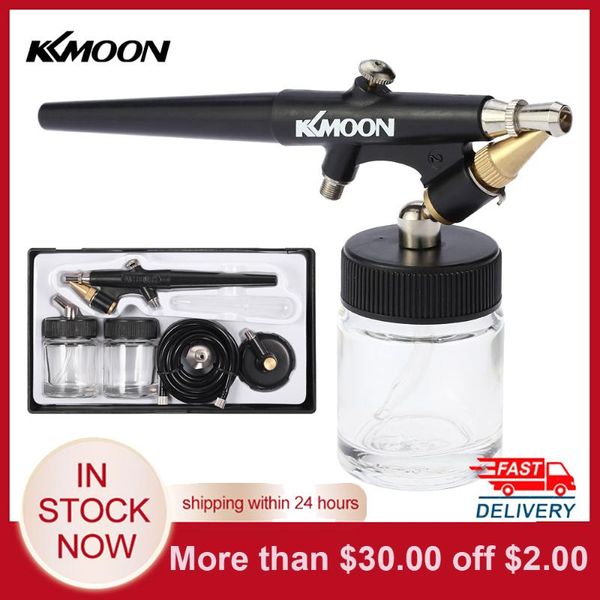 

kkmoon high atomizing siphon feed airbrush single action air brush kit for makeup art painting tattoo manicure 0.8mm spray