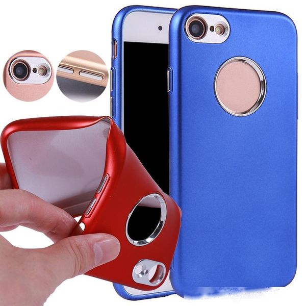 

rubber case soft tpu metal buttons for iphone 7 6plus s7 s8plus cell phone cases