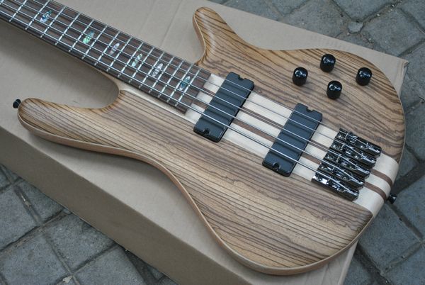 5-Saiter-Bass, natürlich, einteiliger Korpus, BASS, aktive Tonabnehmer, China-E-Bass