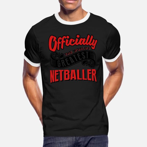 

officially the worlds greatest netballer t shirt men customized 100% cotton o neck leisure interesting new fashion spring trend shirt
