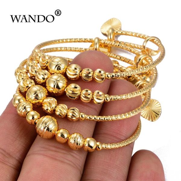 

wando 4pcs/lot gold color bangle&bracelet for girls/baby/boy round bracelet children's bracelet jewelry child christmas gifts, Black