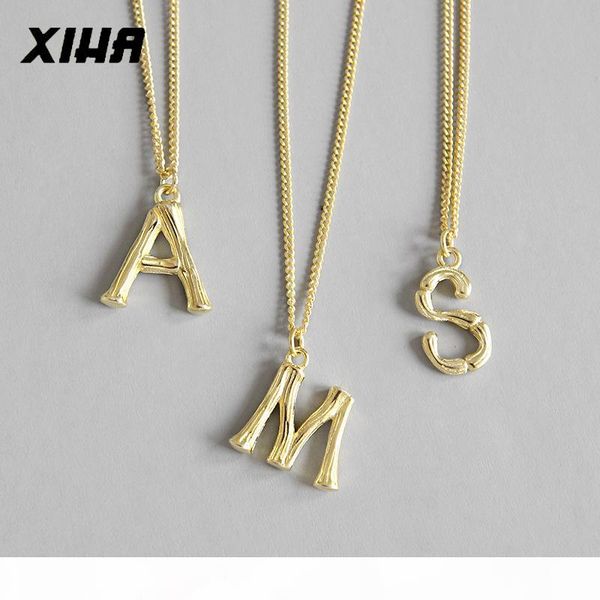 

wholesale real 925 sterling silver pendant necklace for women a m s initial letter necklaces personalized jewelry christmas gifts