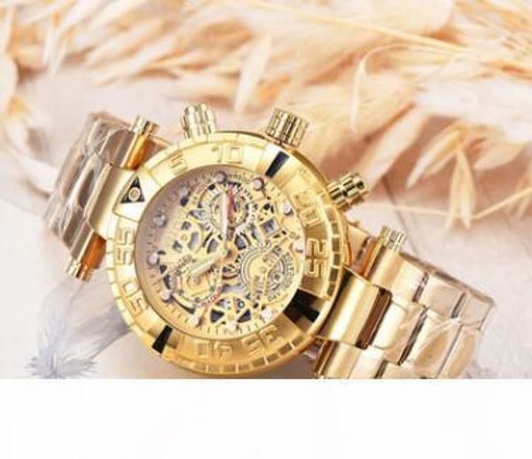 

mens sports quartz designer watches men gold watches big face stainless steel wristwatches relogio masculino sale, Slivery;brown