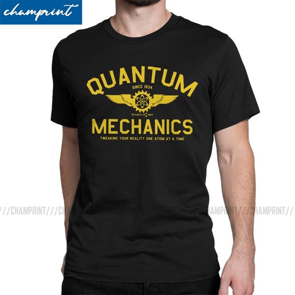 

quantum mechanics t-shirts for men physics science physical geek nerd novelty cotton tees o neck t shirts original clothes