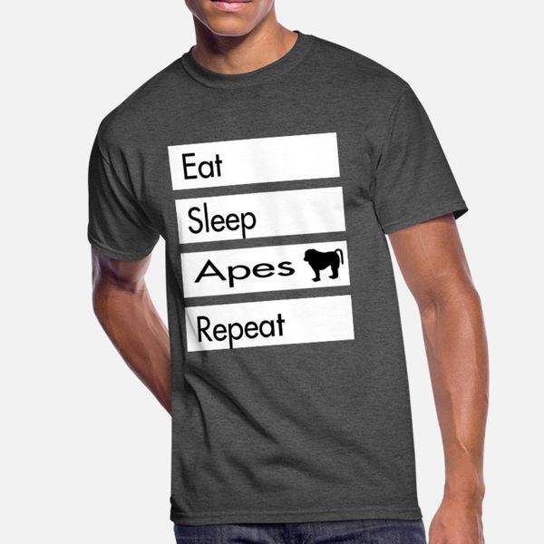 

0100830010 animal apeeat sleep apes repeat ape d t shirt men sunlight tee shirt euro size s-3xl normal sunlight funny spring autumn