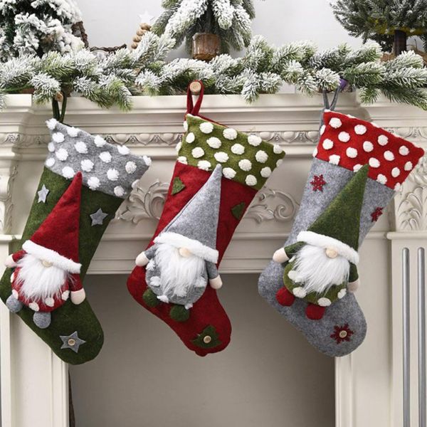 

elf faceless doll christmas stockings decorations santa doll candy socks xmas gift bag christmas home decorations