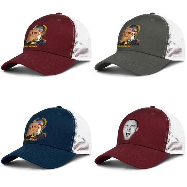 

mac miller faces регулируемая trucker cap моды бейсбол hat vintage папа шаровые caps мужчины женщины хорошего am отрываться mac miller, Blue;gray