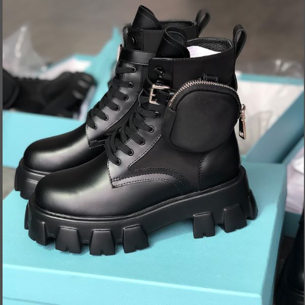 

women designers rois boots ankle martin motorcycle boots and nylon boot military inspired combat boots ladies leather removable keycase bag, Black