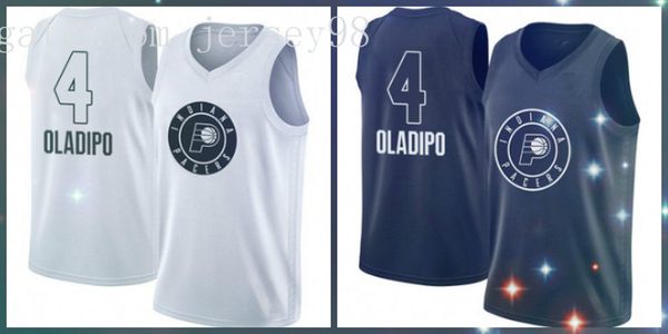 

indiana pacers men 4 victor oladi po white menjersey, Black