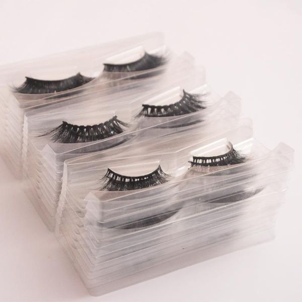 

false eyelashes 50 pairs/pack 3d mink lashes wholesale mix faux cils fake full strip with tray no packaging box eye vendor