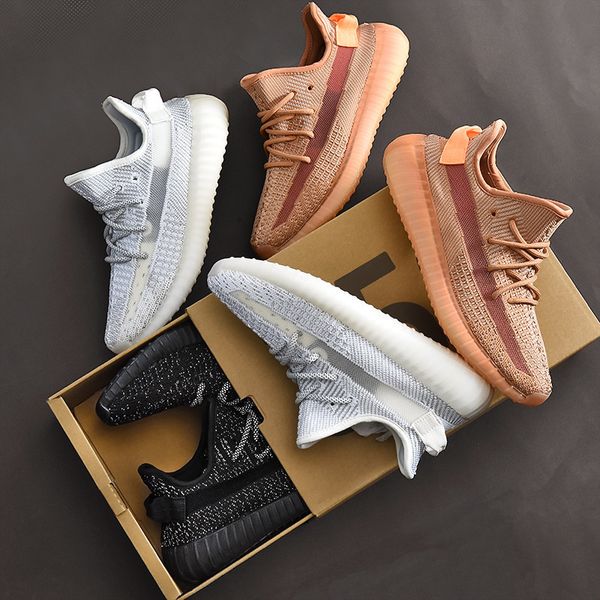 

2021 kanye west men women designer shoes yecheil yeezreel hyperspace lundmark antlia static reflective zebra israfil oreo linen, Black
