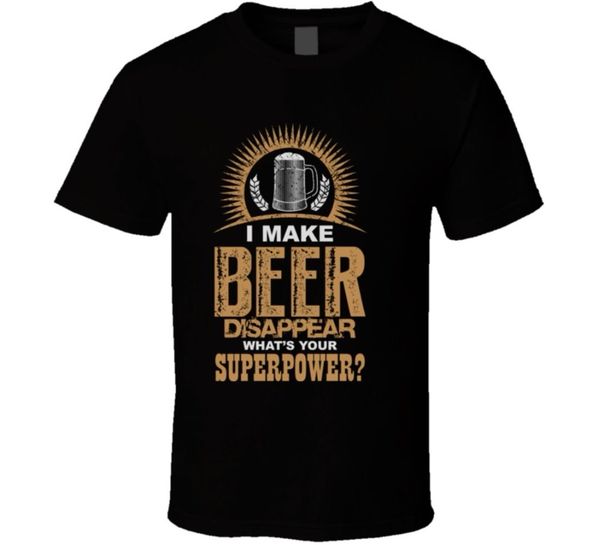 

марка хлопок мужчины basic tops i make beer исчезают t shirtfit коротким рукавом футболка