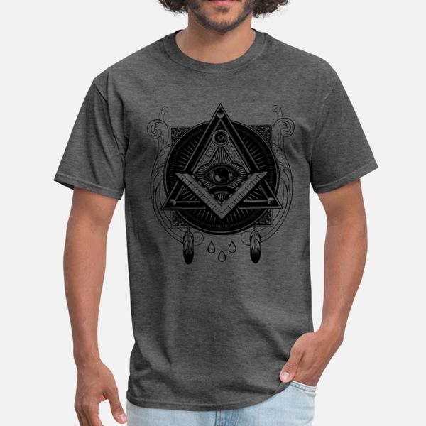

all seeing eye t shirt men print cotton plus size 3xl cool crazy funny summer unique shirt