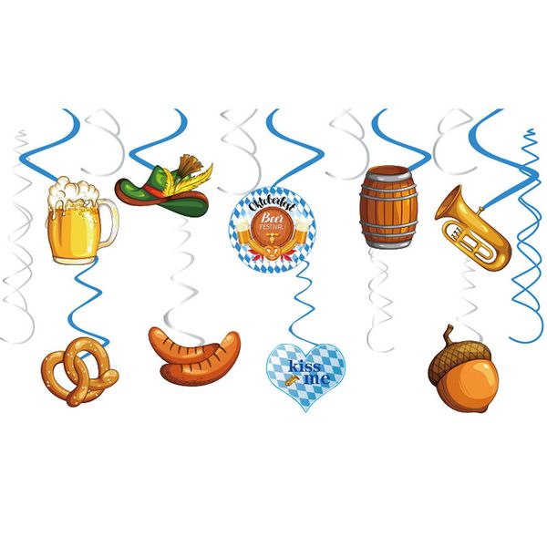 

club hanging spiral decoration kit oktoberfest party beer festival insert cards