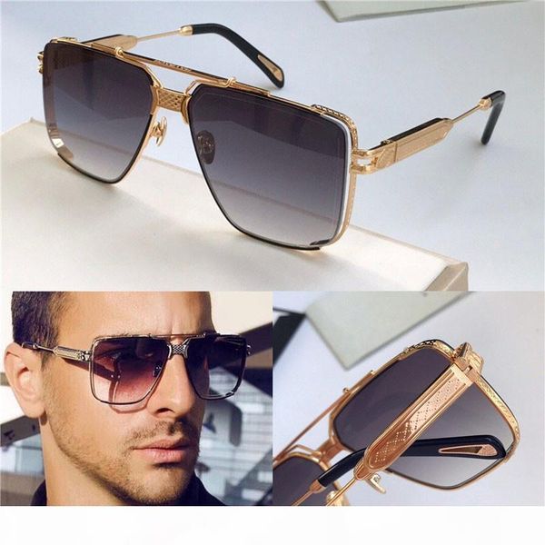 

luxury men glasses the dawm brand designer sunglasses square k gold hollow frame high-end outdoor uv400 eyewear, White;black