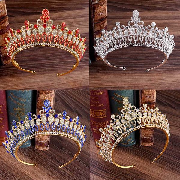 

luxurious diamante crystal vintage style tiara hair wedding princess crown, Golden;silver