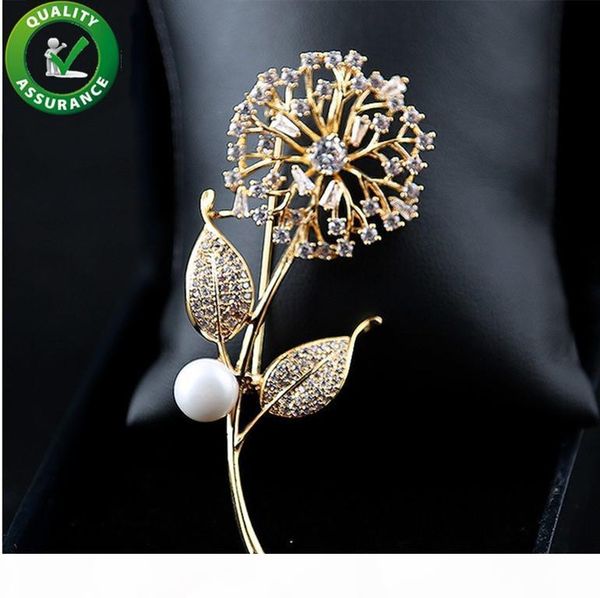 

jewelry designer brooches crystal luxury brooches men women fashion wedding accessories bead dandelion brooch pins elegant bridal xmas gift, Gray