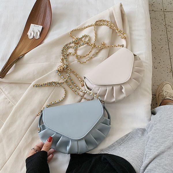 

women's bag for woman bag for women brand original design 2020 new stylish simple shoulder messenger chain saddle